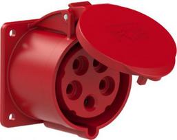 CEE-flanged socket 5x32A(3P+N+PE) 6h IP44/IP54 75x75 red 325-6F7V | 9003399047312
