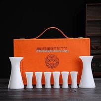Tuopai Plain Fired Ice White 8-Piece Wine Set
