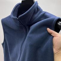 Men's Fall Loose Simple Shaker Vest Sleeveless Collar Zipper Warm Jacket 3XL