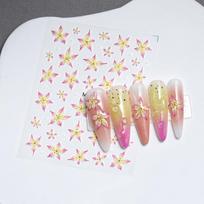 Ice Transparent Lily Flower Nail Sticker 3D Relief Ice Flower Thin Tough Nail Sticker Lilium Manicure Jewelry Decor
