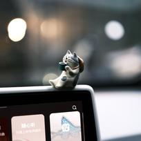 Cute Little Ice Car Figurine, Car Center Console Display Piece, Tabletop Small Figurine, Decorative Item. One Size
