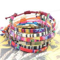 Bohemia Colorful Woven Anklets Bracelet Summer Adjustable Rope Braided Anklets Handmade Fabric Bangles for Men Women Children