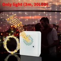 Kalėdinė muzikinė kolonėlė su garso jutikliu ir LED lemputėmis eglutės dekoravimui ir šventinei nuotaikai Warm black