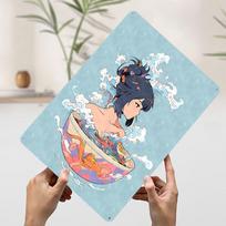 Ramen Kawaii Anime Mergaitės Plakatas Individualus Sienos Menas Vintažiniai Metalo Ženklai Retro Skardinė Plokštelė Vyro Urvelio Miegamojo Dekoras Žaidimų 20x30cm（7.8x11.8inch）