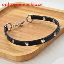 Retro Rock Choker With Crack Pattern Black White Leather For Trendy Office Style juoda