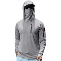 Men's Sun Hoodie with Face - Zip Up, Closure for Summer XXL