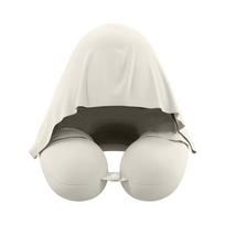 Hooded Ice Silk U-Shaped Travel Neck for Plane Train Car Sleeping - Portable Support Cushion One Size