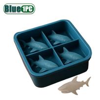 3D Shark Whiskey Ice Mold Cute Easy Release Silicone Tray Shaper Mould for Water Drinking Animal Shape Kitchen Ice Cream Molds