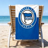Hertha Bsc Berlin Crest Mikropluošto Paplūdimio Rankšluostis, Lengvas Ir Greitai Džiūstantis, Vasaros Kelionėms, Būtinas Paplūdimiui, Baseinas Lauke 70cmx140cm(27x55inch)