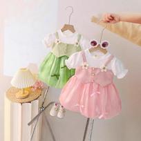 Girls Princess Dress Spring Autumn Tulle Tutu Skirt Kids Elegant Party Gown Children Casual Long Sleeve Clothing 80cm rožinė