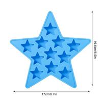 Easy Release Ice Maker Tool Five Star Shaped Freeze Mold Maker Durable Ice Cube Tray  Club