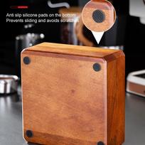 Anti Slip Base Universal Coffee Tamper Holder Walnut Wood Coffee Tool Organizer  Kitchen Counter