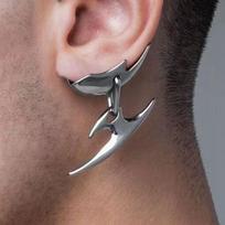 Punk Dart Shaped Mechanical Ear Bone Clips for Women and Men Goth Halloween Party Everyday Wear