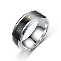 Titanium Steel Mood Changing Couple Rings for Men and Women Waterproof Temperature Sensitive Jewelry 6 sidabras