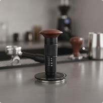 Coffee Tamper with Pressure Scale Consistent Knurled for Espresso Lovers, Baristas 51MM Walnut Threaded