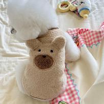 Žieminiai drabužiai su vilna šiltiems naminiams šunims, mieli Teddy, Bišonų, Pudelių ir Šnaucerių drabužiai XS abrikosas
