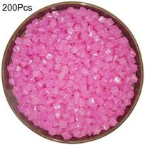 Yousheng 200Pcs Luminous Pebble Beautiful Good Glowing Effect Durable Glow in Dark Rhombus Artificial Stone Aquarium Decoration
