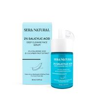 Sera Natural 2% Salicylic Acid Anti-Acne Face Serum with Hyaluronic Acid & Cucumber | Clears Pores, Reduces Blackheads & Controls Oil | BHA Exfolia