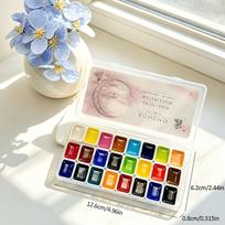 24 Colors Watercolors Paint Set Plastic Each Color Solid Pigment Quick-dry Professional Color Matching Acuarela Pigments
