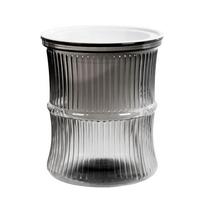 Room Decor Bamboo Planter Pots Transparent Vase Soil Cultivation Small Pot Flower Pot  Desktop pilka spalva