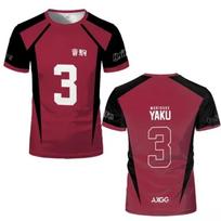 Anime-style jersey uniform T-shirt, cosplay costume, high school volleyball club men's sportswear T-shirt XS balta