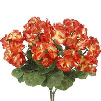 14 colio Dirbtiniai Pelargonijų Raudoni Dirbtiniai Gėlės Šilkinis Puokštė Pasidaryk Pats Krūmai Lauko Gėlinėms Verandai Kieme Namų Vestuvių Fontano Dekoras (Orange,1Pcs) oranžinė
