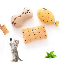 New Arrival Cookies Shape Designs Cute Catnip Toy Cat Stuffed Interactive Plush Toys for Cat ruda