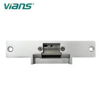 800kg Impact DC12V Durable ANSI Standard Short Panel Fail Safe/Fail Secure Keyless Aluminum-Zinc Alloy Electric Strike Lock Easy (silver,Wood Door&Zinc Alloy&Door Lock) sidabras