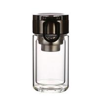 Double-Layer Glass Water Bottle with Filter Glass Teapot Commercial Glass Tea Cup  Home 300ml gryna