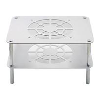 Aluminum Cooling Stand for Modems Double Tiers Design Mute Operation Heat Transfer Office Home Compatibility sidabras