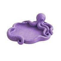 3D Printed Jewelry Storage Tray Octopus Shape Necklace Display Plate  Entryway Decor violetinė