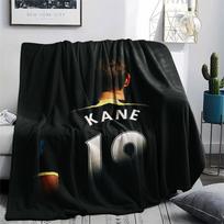 Harry Kane Printed Flannel Blanket, soft throw for bedroom sofa, washable,soccer fan merchandise, great gift. 80cm x 120cm