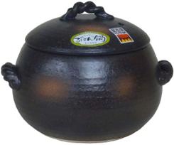 Misuzu Pottery Clay Rice Cooker Banko Black Pot, 5-cup capacity, ware, juoda