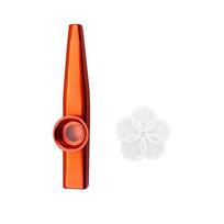 Aukso aliuminio lydinio su membranine fleita diafragmos burnos kazoo muzikos instrumentai
