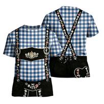 Men's Short Sleeve T-Shirt - Oktoberfest Vintage Print, Relaxed Fit Summer Casual Top XXXL violetinė