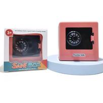 Cartoon Mini ATM Money Box Password Rotating Safe Box Automatic Deposit Cash Coins Saving Box Creative Kids Toy Gift Box rožinė