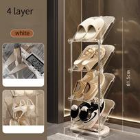 No Assembly Tilted Shoe Rack Multi layer Space Saving Transparent Luxury Storage Organizer for Home Dormitory Shoe Organization