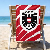 Austria Football Emblem Microfiber Beach Towel, Lightweight And Quick-Dry, for Summer Travel, Beach Essential, Swimming Pool Outdoor 70cmx140cm(27x55inch)