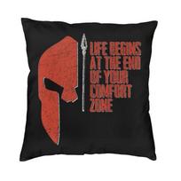 Large Spartan Race Logo Cushion Cover 40X40 Home Decor Printing Throw Pillow Case For Living Room Double Side Peach skin 18*18(CM)-1Pcs