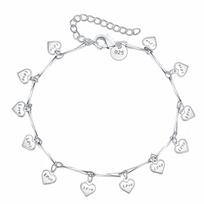 Promotion 925 Silver Pretty nice Leaf chain bracelet fashion charm Anklet wedding Cute women lady party gift LH037