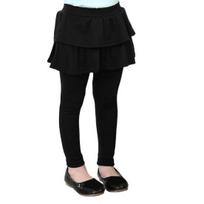Mergaitei Culottes Vidutinio juosmens Klostuotas kraštas Vienspalvis Mergaitei Skortas Vienspalvis Elastingas Slim 100cm juoda