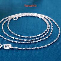 Universalus sidabrinis raktikaulio grandinėlės vėrinys: Gyvatės kaulo, Vandens bangos, Yuanbao stiliai. Cross chain length 45CM sidabras