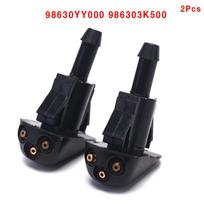 2X Priekinio stiklo valytuvo purkštukas Hyundai Kia 98630Yy000 986303K500 juoda