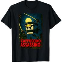 Cappuccino Assassino Italian Brainrot Meme Japanese Ninja T-Shirt S juoda