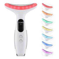 Ems Micro Current Face Neck Massager LED IPL Skin Rejuvenation Double Chin Removal Facial Lifting Firming Beauty Device balta