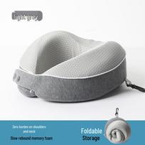 U-Shaped Memory Foam Travel Pillow: Portable, Foldable Neck Support for Airplanes & Office Naps - Custom Logo Available Single Pillow