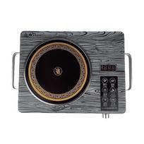 3500W Household Portable Infrared Electric Infrared Cooker Stove Smart Fire Boiler High Power Electric Ceramic Stove Woodgrain grey