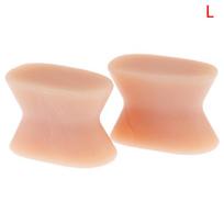 2Pcs Foot Finger Toe Separator Adjuster Hallux Valgus Pedicure Corrector complexion-L