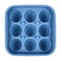 Soccer Ball Ice Cube Tray, World Mug Shape Silicone Mold for Freezer & Oven, Easy Release Non-Stick BPA-Free Chocolate Jelly Candy Mold 9Grid