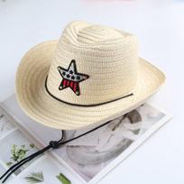 Children's Summer Cowboy Straw Hats - Sun Protection, Korean Style One Size